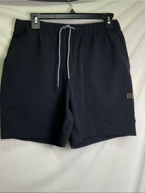 Topo Mesa Black Athletic Shorts with Contrast Drawstring